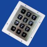Rugged IP65 Waterproof Backlit Metal Numeric Keypad For Low-Lit Environment In 3x4 Matrix for sale