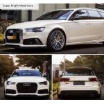 PET Swipeable Metallic Ivory Gloss Car Wrap Film 4.8MIL Thickness for sale