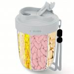 Black Beige And Pink Portable Pill Organizer With Food Contact Approval For Daily Use And Travel for sale