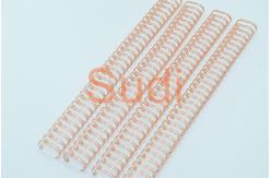 China Electroplated Rose Gold 1/2 Twin Loop Binding Wire supplier