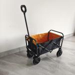 Mini Collapsible Shopping Cart With 6 Inch Wheels For Outdoor Folding Camping Cart for sale