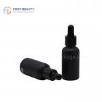 Black Glass Essential Oil Frosted Dropper Bottles Leak Proof for sale
