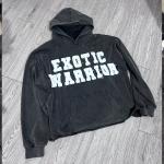Label Customized Printing Label Vintage Raw Hew Boxy Cut Edge Hoodie Applique Embroidery Patch Hoodie Cut And Sew Hoodie Men for sale