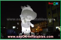 China Custom Inflatable Cartoon Characters White Cattle 10m Height supplier