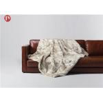 Sable Mink Super Soft Fur Blanket Beige White Mink Fur Throw Customized Size for sale