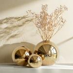 Statement Sphere Vase in Polished Silver Finish