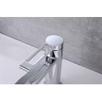 Sanitary Ware Hot And Cold Basin Mixer Shiny Chrome Brass Finish for sale