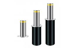 China 316 Stainless Steel Automatic Retractable Parking Bollards With Reflective Stripe supplier