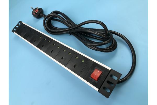 7-BS1363 Jack Multiple Outlet Power Bar With 2m Cable Six Socket