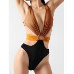 Elasticity Nylon Spandex Ladies One Swimsuit Full Length For Beach And Pool In Black for sale
