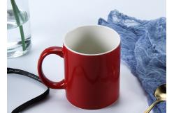 China Sublimation 330ml 11OZ Ceramic Mug Cup In Red Yellow Black supplier
