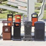 Wholesale Manufacturers Outdoor Garbage Can Single Bucket Chinese Plastic Wood Park Municipal square Waste Recycling Box for sale
