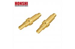 China Male Brass Dual Header POGO Pin Spring Loaded Pins With Customized Contact Material supplier