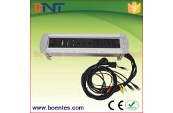 China USB / RJ45 / VGA Rotating Power Socket Tabletop Interconnect Box supplier