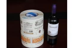 China Customized Design Waterproof Red Wine Shrink Sleeve Labels Self Adhesive Bottle Label supplier