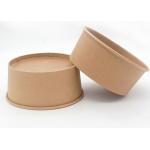 100% Recyclable Kraft Paper Bowls With Lids , Small Paper Bowls Custom Logo for sale