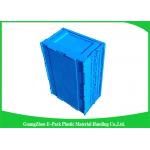 Attached Lids Collapsible Storage Crate , 45 L Industry Foldable Plastic Box