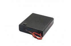 China 2 Wire 6v 4AA Battery Box Electronic Components With Wire And Switch supplier