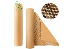 China Compostable 80gms Honeycomb Kraft Paper For Wrapping Glassware supplier