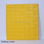 Bright Yellow Modern Style Durable 3d PE Foam Wallpaper Wall Panel for Kid's Room/Kindergarten at Hotel for sale
