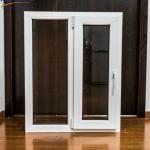Double Glass PVC Casement Windows White Flush Casement Upvc Windows Silicone Sealing for sale