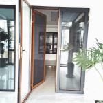 PVC Windproof Double Hinged Patio Doors Window Impact Resistance Odm for sale