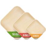 Biodegradable 6 Square Palm Leaf Serving Tray For Charcuterie for sale