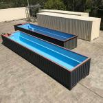 40FT Prefab Customized Size And Color Container Swimming Pool By Steel Material With Electrical And Plumping System for sale