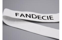 China Garments Customized Elastic Band Printed With Matte Black Logo supplier