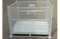 China Practical Wire Mesh Pallet Cage Stackable Steel Stillages For Logistics supplier