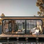 Secure Apple Cabin House Strong Durable Structure Galvanized Steel Frame with Insulation for sale