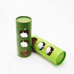 Round Full Color Paper Cans Packaging Apple Christmas Paper Tube for sale