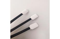 China Cleaning Black Handle Double Layers Polyester Swabs 100pcs/Bag supplier