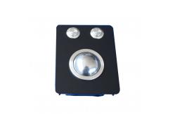 China Mini Compact Industrial Black Metal Trackball with 2 Robust mouse Buttons supplier