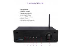 China HiFi Audio Power Amplifier 2 Channel Stereo Class D Digital Integrated Bluetooth Amplifier supplier