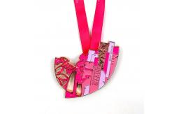 China Specialty Soft Enamel Shining Glitter Medal With Ribbon Coated With A Clear supplier