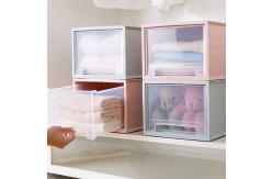 China Pink Stackable Storage Shoe Boxes Fabric Plastic Drawer Organizer supplier
