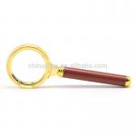 Wooden Custom 4X  6X 10X Handheld Reading Magnifier For Reading Antique Plating
