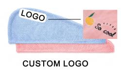 China Home Custom Logo Microfiber Hair Drying Towel Wrap Turban for Quick Dry supplier