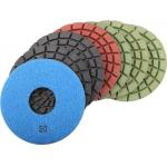 5 Diamond Floor Pads 5.0mm Wet Polishing Pads Set for sale