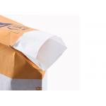 Large Capacity Valve Type Paper Bags 35kg Flat Bottom With PE  Liner Inside Lamination for sale