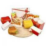 Low Price Custom Logo Biodegradable Kraft Cardboard Boxes for Fries Burger Chicken for sale