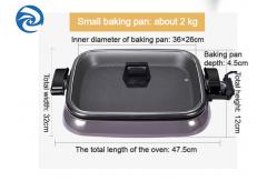 China 1600W Electric Grills Griddles Skillets Anti Scalding Edging supplier