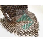 2mm 20mm Chainmail Weave Wire Antique Copper Metal Ring Mesh Is For Partition Curtain Drapery Decoration for sale