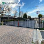 Metallic Finish Shiny Metal Tubular Fencing Easily Assembled for sale