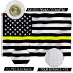 Knitted Polyester Thin Yellow Line Flag 3x5' Single Reverse Outdoor Canvas Header for sale