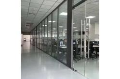 China Scratch Resistant Office Glass Wall Partitions Aluminum Alloy Frame Flat Curved supplier