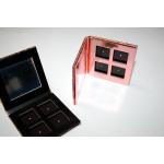 Refillable Paper Empty Magnetic Palette Metalized Rose Gold 4 Pan Eyeshadow Palette