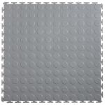 L.Gray Interlocking Vinyl Floor Tile 500*500mm Coin Surface For Use In Garages Workshop And Factories for sale