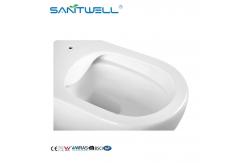 China Small ceramic white p-trap 180mm wall mounted toilet space saving vanitary closet supplier